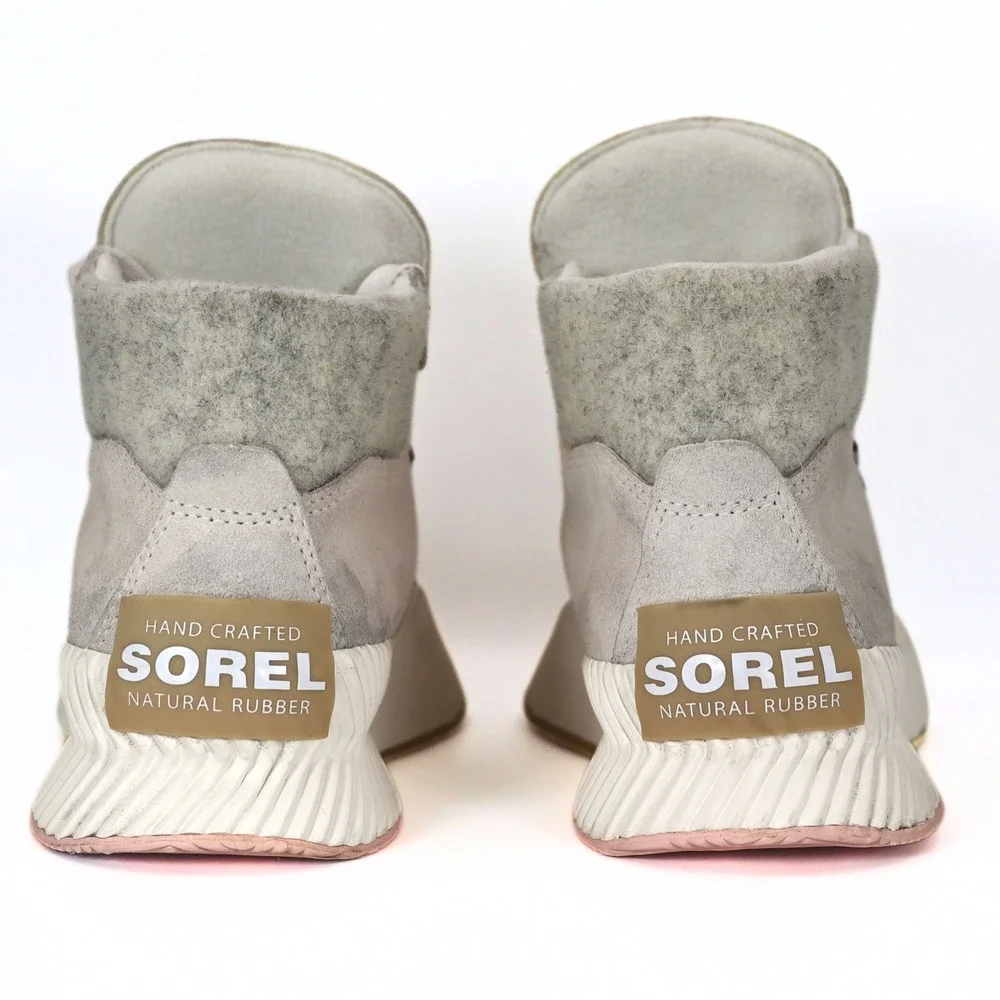 Sorel Out N About III Conquest Women 6.5 Grey Waterproof Suede Hiking Rain Boot